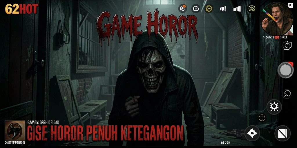 Screenshot dari gameplay menyeramkan 62HOT yang menegangkan.