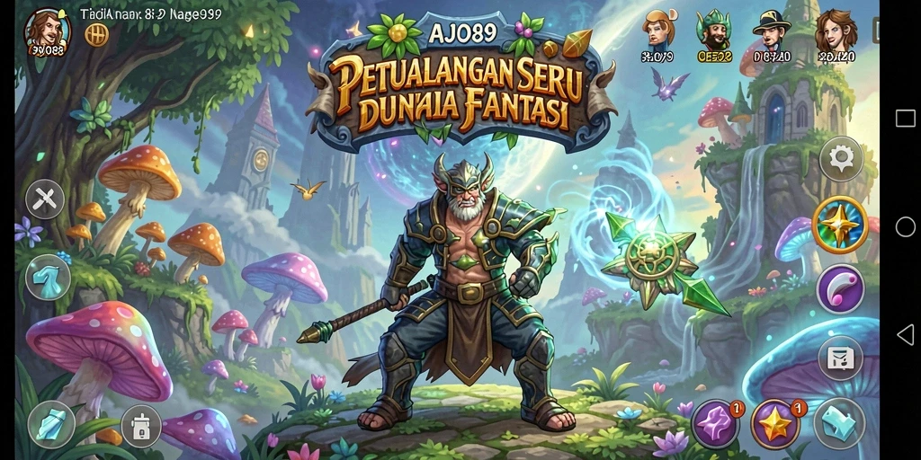 Tampilan gameplay seru di dunia petualangan AJO89.
