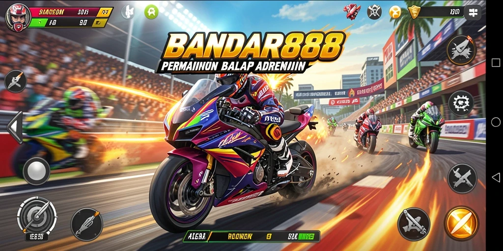 Screenshot BANDAR88 menampilkan aksi balapan yang mendebarkan.