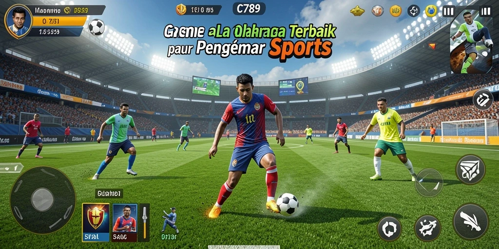Tampilan gameplay C789 yang menegangkan saat bertanding di berbagai cabang olahraga.