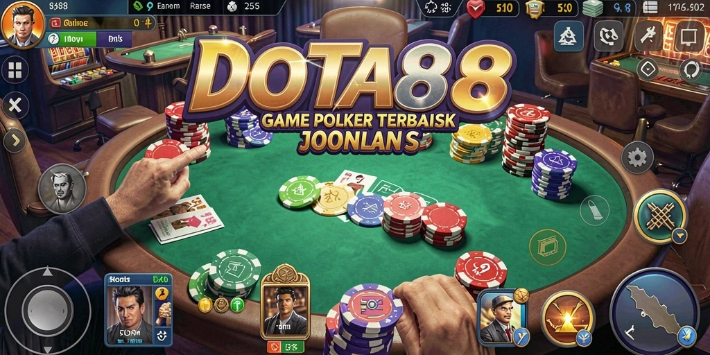 Screenshot gameplay DOTA88 yang menampilkan suasana permainan poker yang seru.