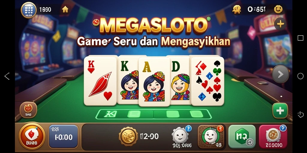 Screenshot gameplay MEGASLOTO menampilkan keseruan bermain Domino.