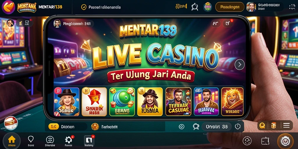 Tampilan gameplay Live Casino yang menegangkan di MENTARI138.