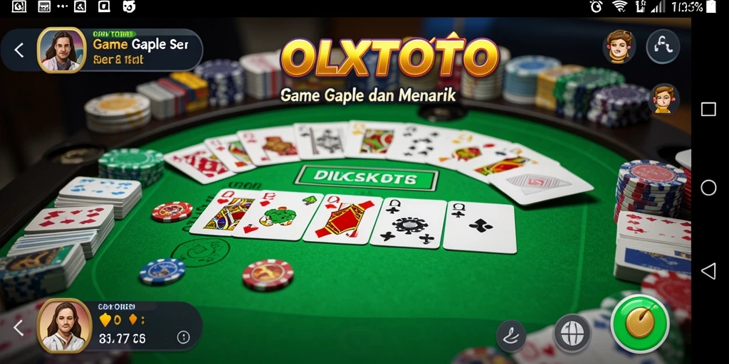 Tampilan gameplay OLXTOTO yang seru dengan fitur Gaple interaktif.