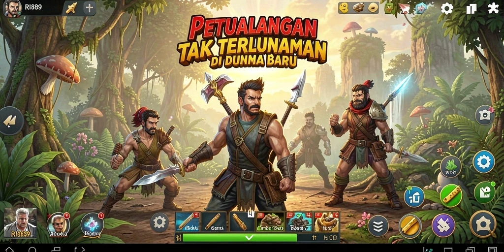 Tampilan gameplay RI889 yang penuh aksi dan teka-teki menarik.