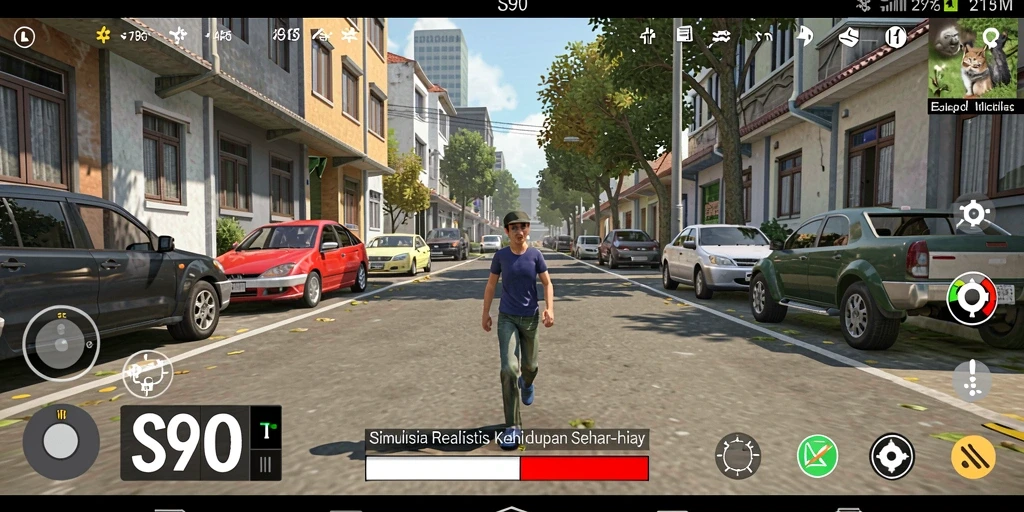 Screenshot utama menunjukkan gameplay S80 dengan karakter yang berinteraksi.