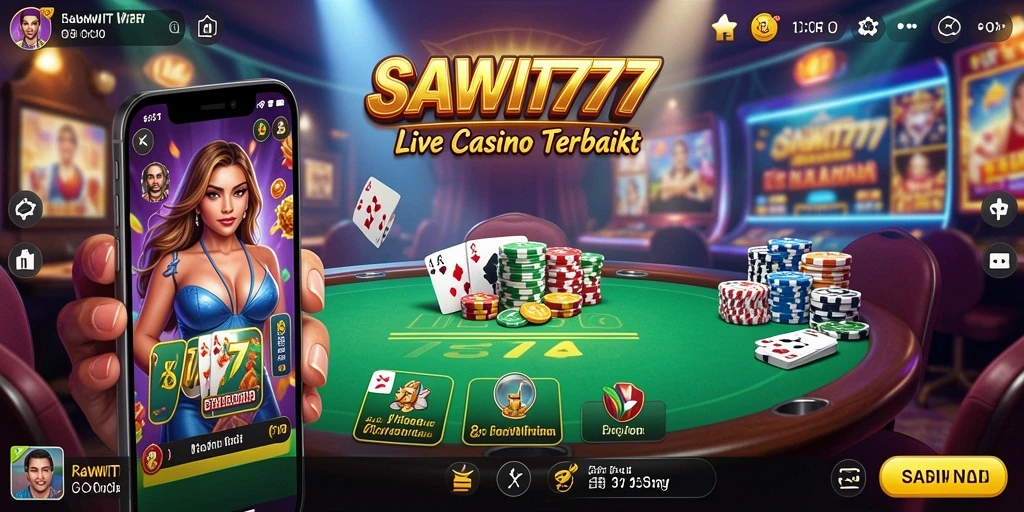 Tampilan gameplay seru di aplikasi SAWIT777 dengan dealer langsung.