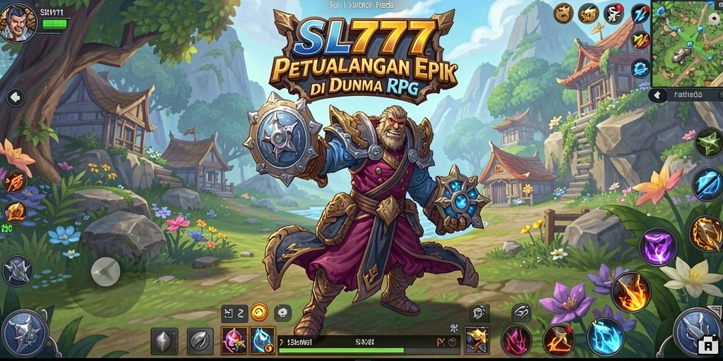 Screenshot gameplay SL777 menampilkan pertarungan epik di dunia RPG yang menakjubkan.