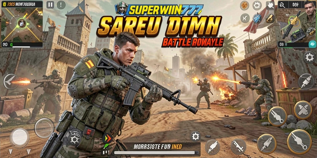 Tampilan gameplay SUPERWIN777 dengan aksi pertempuran yang menegangkan.
