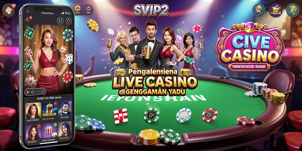 Tampilan gameplay langsung dari SVIP2 dengan dealer profesional dan suasana yang seru.
