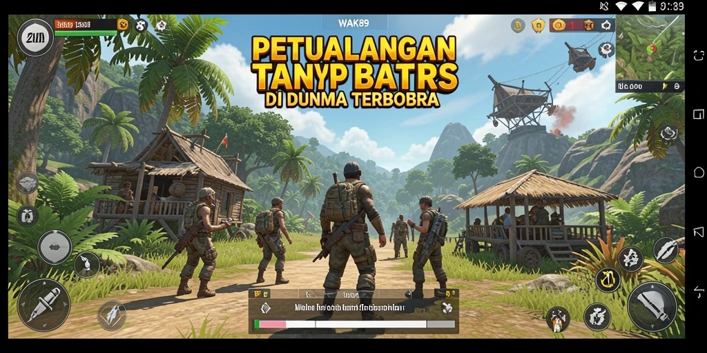 Screenshot gameplay <strong>WAK89</strong> yang menunjukkan aksi petualangan di dunia terbuka.
